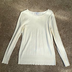 41 Hawthorn sweater, women’s small, cream/white